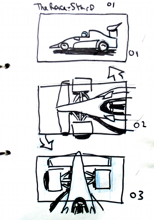 The Race Storyboard page 1
